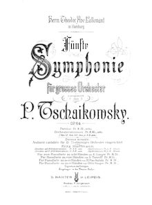 Partition Piano I, Symphony No.5, E minor, Tchaikovsky, Pyotr