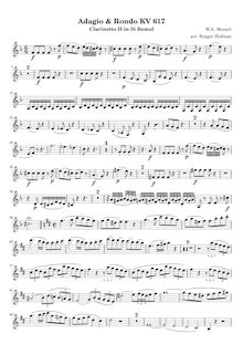 Partition clarinette 2, Adagio und Rondo, K.617, Mozart, Wolfgang Amadeus