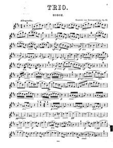 Partition hautbois , partie, Trio für Pianoforte, Hoboe und cor