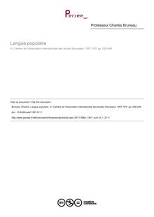 Langue populaire - article ; n°1 ; vol.9, pg 238-249