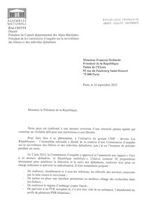 La lettre d Éric Ciotti à François Hollande