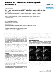 149 Multi slice wide band SSFP CINE for routine 3 T cardiac imaging