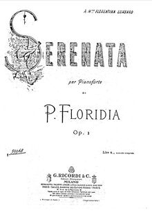 Partition complète., Serenata, Floridia, Pietro