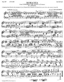 Partition complète (Excerpt), Piano Concerto No.20, D minor