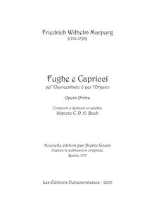 Partition , Preludio (C major), Fughe e Capricci, Op.1, F major
