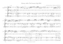 Partition , Komm, süßer Tod, komm, sel ge Ruh  (after BWV 478), chansons et airs