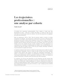Les trajectoires professionnelles : une analyse par cohorte - article ; n°1 ; vol.369, pg 119-147