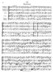 Partition complète, Overture en G minor, K.355, Fux, Johann Joseph par Johann Joseph Fux