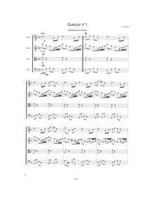 Partition I, Allegro, Quatuor No.1, String Quartet No.1, Plante, Cyril