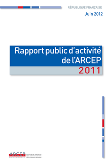 Rapport public d activité de l ARCEP 2011