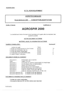 Conception - Adaptation 2002 BTS Agro-équipement