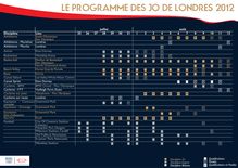 Programme des JO 2012
