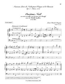 Partition X, Noël en récit en taille, sur la tierce du Positif, avec la Pédalle de flûte, et en duo (Modernized version), Livre de Noëls