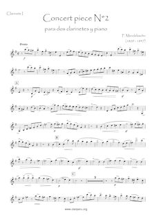 Partition complète, solo parties, Concert Piece No.2, Op.114