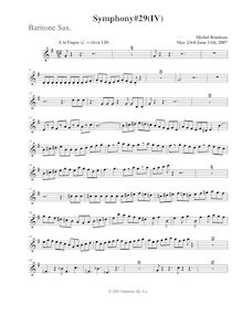 Partition baryton saxophone, Symphony No.29, B♭ major, Rondeau, Michel par Michel Rondeau