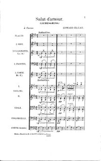 Salut d amour Liebesgruss par Edward Elgar