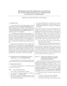 Article PDF - DU FRANÇAIS CONTEMPORAIN*