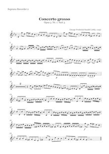Partition Descant enregistrement  2, Concerto Grosso en B-flat major