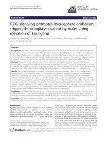 P2X7 signaling promotes microsphere embolism-triggered microglia activation by maintaining elevation of Fas ligand