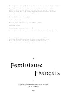 Le féminisme français I par Charles Marie Joseph Turgeon