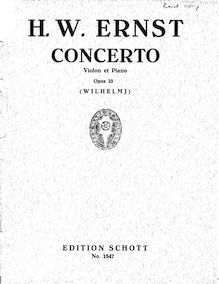 Partition de violon, violon Concerto, Ernst, Heinrich Wilhelm par Heinrich Wilhelm Ernst