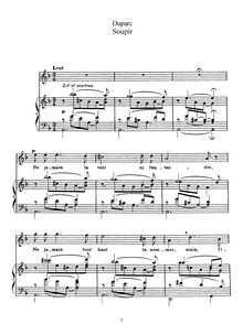 Partition complète (Original key: haut voix), Soupir, D minor