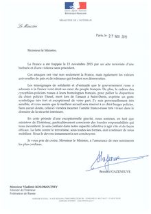 Attentats de Paris : B. Cazeneuve remercie la Russie pour le chien offert en remplacement de Diesel