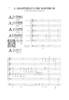 Partition complète, Adaperiat cor nostrum, Milanuzzi, Carlo