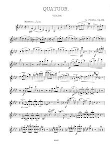 Partition violon, Piano quatuor, Op.12, F minor, Pfeiffer, Georges Jean
