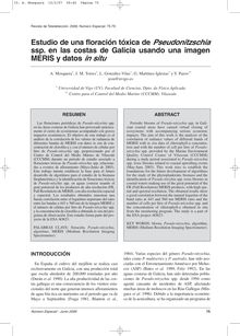 Estudio de una floración tóxica de Pseudonitzschia ssp. en las costas de Galicia usando una imagen MERIS y datos in situ