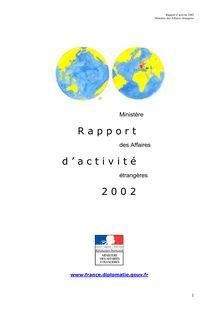 Rapport d activité 2002