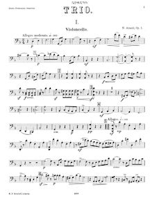 Partition violoncelle, Trio pour violon, alto et violoncelle, D