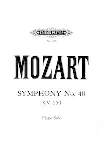 Partition complète, Symphony No.40, G minor, Mozart, Wolfgang Amadeus par Wolfgang Amadeus Mozart