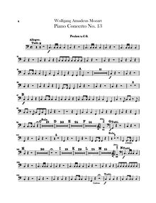 Partition timbales, Piano Concerto No.13, C major, Mozart, Wolfgang Amadeus