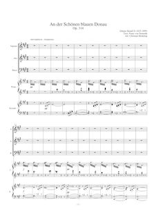 Partition complète (SSAB chœur), pour Blue Danube, Op. 314