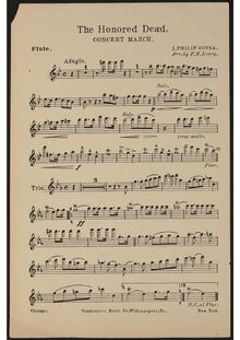 Partition flûte, pour Hounred Dead, Sousa, John Philip
