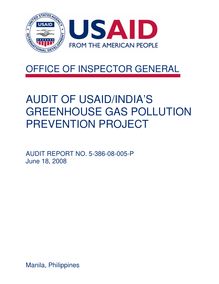 Audit of USAID India’s Greenhouse Gas Pollution Prevention Project
