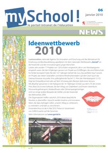 Newsletter 2010 Début Janvier (Ens. secondaire) - 06 Ideenwettbewerb