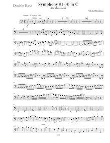 Partition Basses, Symphony No.1, C major, Rondeau, Michel par Michel Rondeau