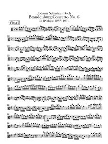 Partition viole de gambe I, Brandenburg Concerto No.6, 6. Brandenburgisches Konzert