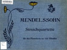 Partition complète, corde quatuor No.1, Op.12, E♭ Major, Mendelssohn, Felix