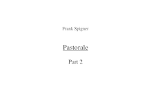 Partition , partie II, Feral, Pastorale, Spigner, Frank Andrew