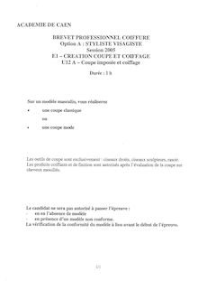 Bp csv taille coupe et coiffage imposes 2005