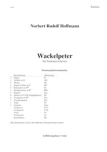 Partition compléte (German notes), Wackelpeter, Hoffmann, Norbert Rudolf