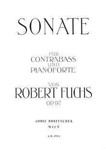 Partition de piano et double basse , partie, Double basse Sonata, Op.97