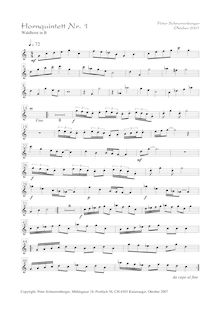 Partition cor solo (B♭ alto), Hornquintett Nr.1, Horn Quintet No.1