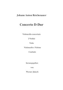 Partition complète, violoncelle Concerto en D major, L.10, D Major