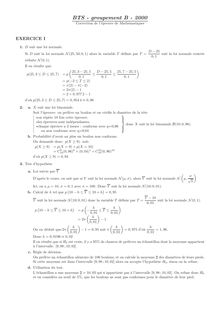 Corrige BTSACONSMETAL Mathematiques 2000