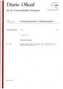 Diario Oficial de las Comunidades Europeas Comunicaciones e informaciones. C 340 39° año 12 de noviembre de 1996
