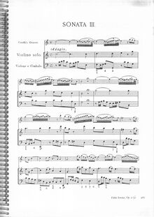 Partition clavier score, 12 violon sonates, Op.5, Corelli, Arcangelo